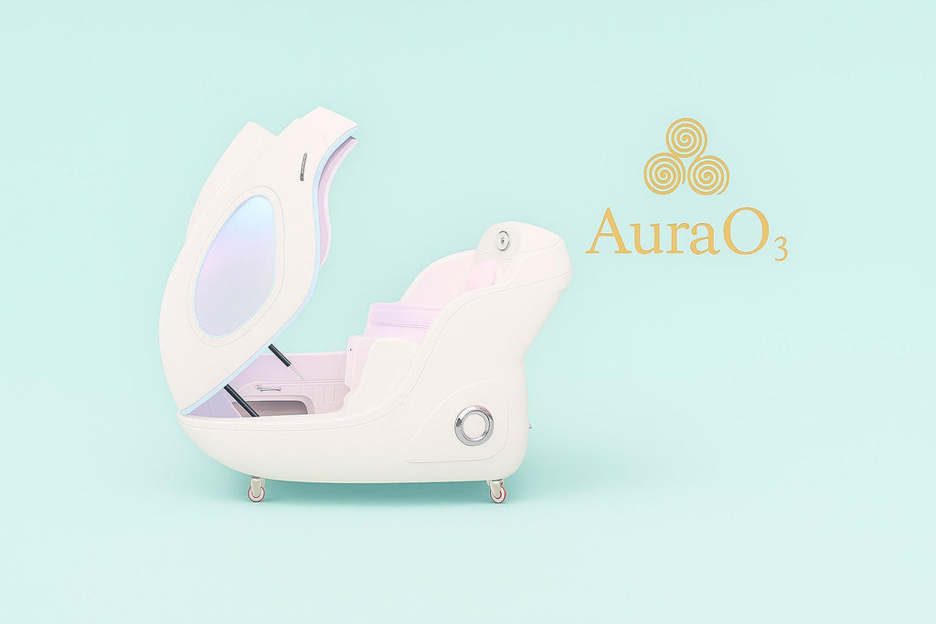 AuraO₃ Ascension Therapy Capsule — Ozone • Steam • Infrared • Oxygen